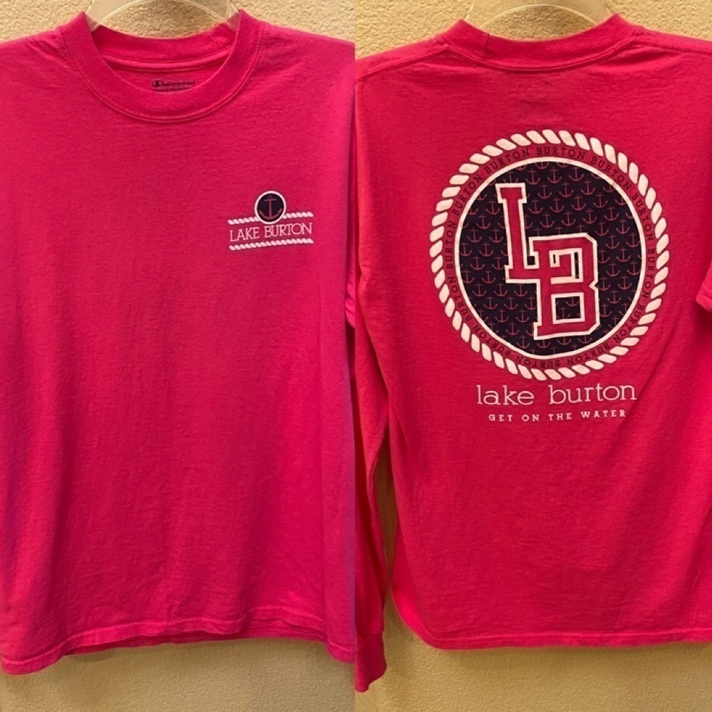 CHAMPION ‘Lake Burton’ Pink Long Sleeve Shirt Size Small